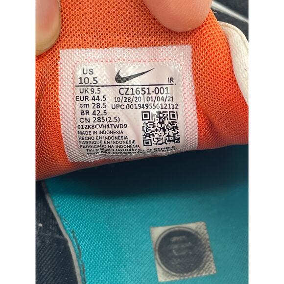 Nike Air Max Plus Black-Black-Turf Orange Mens Sz 10.5 CZ1651-001 - Picture 9 of 9